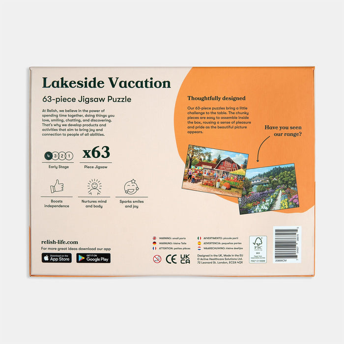63-Piece Jigsaw Puzzle Lakeside Vacation