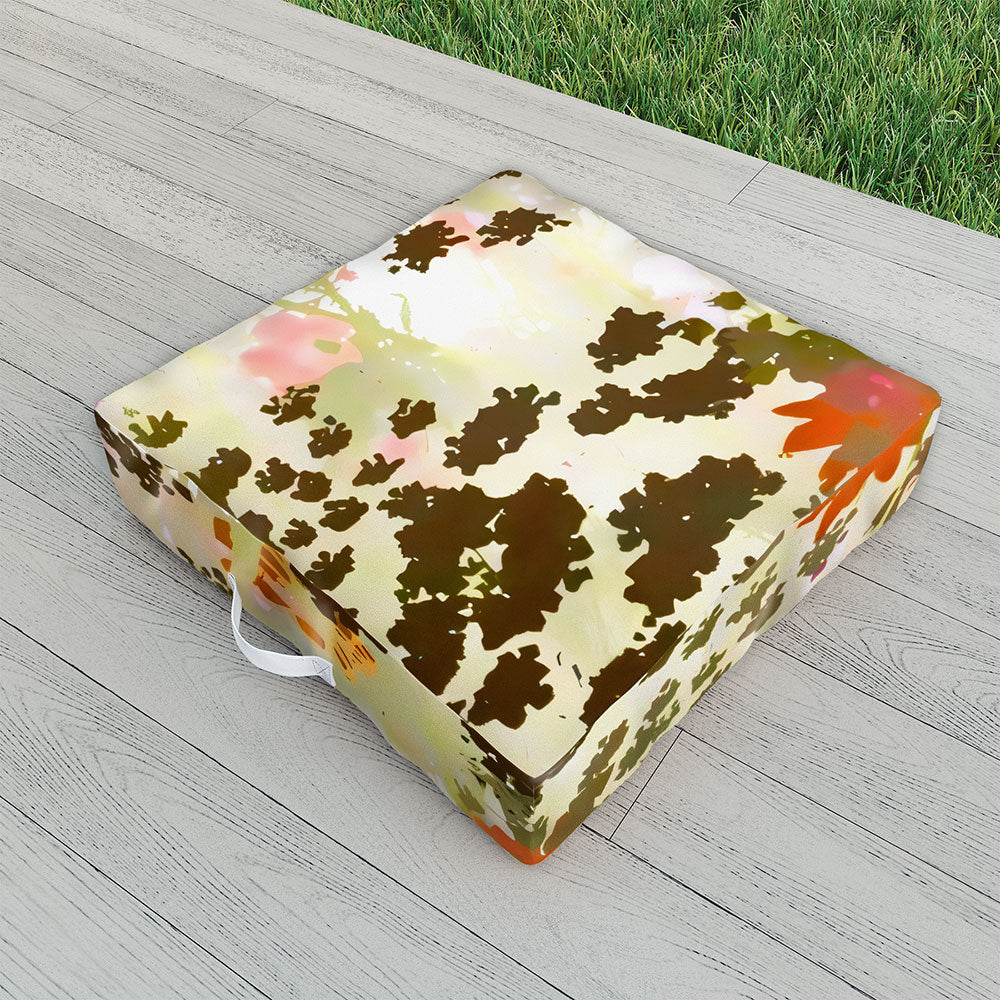 83 Oranges A Sunlit Meadow Outdoor Floor Cushion