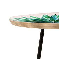 83 Oranges Agave Love Round Side Table