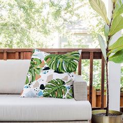 83 Oranges And I Find Missing Pieces Outdoor Throw Pillow