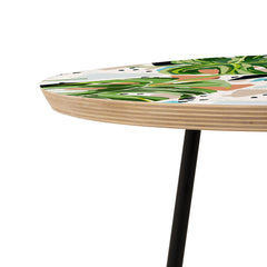 83 Oranges And I Find Missing Pieces Round Side Table
