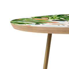 83 Oranges And I Find Missing Pieces Round Side Table