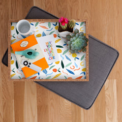 83 Oranges Art Is To Give Life A Shape Rectangular Tray