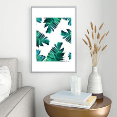83 Oranges Banana Leaf Crush Metal Framed Art Print
