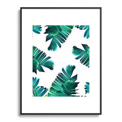 83 Oranges Banana Leaf Crush Metal Framed Art Print