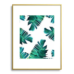 83 Oranges Banana Leaf Crush Metal Framed Art Print