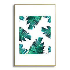83 Oranges Banana Leaf Crush Metal Framed Art Print