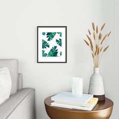 83 Oranges Banana Leaf Crush Metal Framed Art Print
