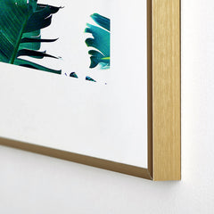 83 Oranges Banana Leaf Crush Metal Framed Art Print
