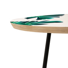 83 Oranges Banana Leaf Crush Round Side Table