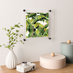 83 Oranges Banana Leaf Salad Floating Acrylic Print