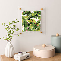 83 Oranges Banana Leaf Salad Floating Acrylic Print