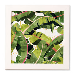 83 Oranges Banana Leaf Salad Framed Wall Art