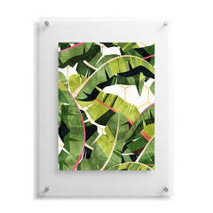 83 Oranges Banana Leaf Salad Floating Acrylic Print