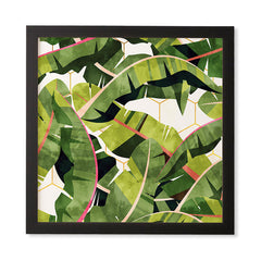 83 Oranges Banana Leaf Salad Framed Wall Art