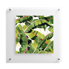 83 Oranges Banana Leaf Salad Floating Acrylic Print