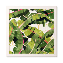 83 Oranges Banana Leaf Salad Framed Wall Art