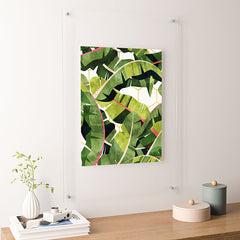 83 Oranges Banana Leaf Salad Floating Acrylic Print