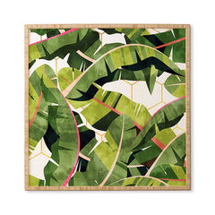 83 Oranges Banana Leaf Salad Framed Wall Art