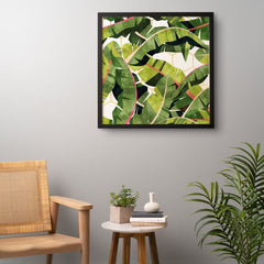 83 Oranges Banana Leaf Salad Framed Wall Art
