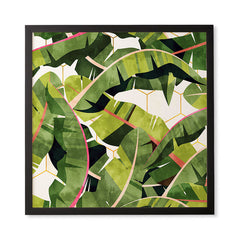 83 Oranges Banana Leaf Salad Framed Wall Art