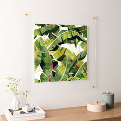83 Oranges Banana Leaf Salad Floating Acrylic Print