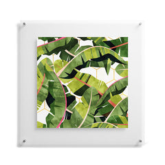 83 Oranges Banana Leaf Salad Floating Acrylic Print
