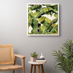 83 Oranges Banana Leaf Salad Framed Wall Art