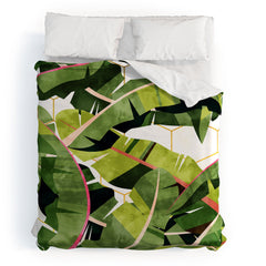 83 Oranges Banana Leaf Salad Duvet Cover
