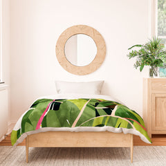 83 Oranges Banana Leaf Salad Duvet Cover