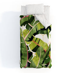 83 Oranges Banana Leaf Salad Duvet Cover