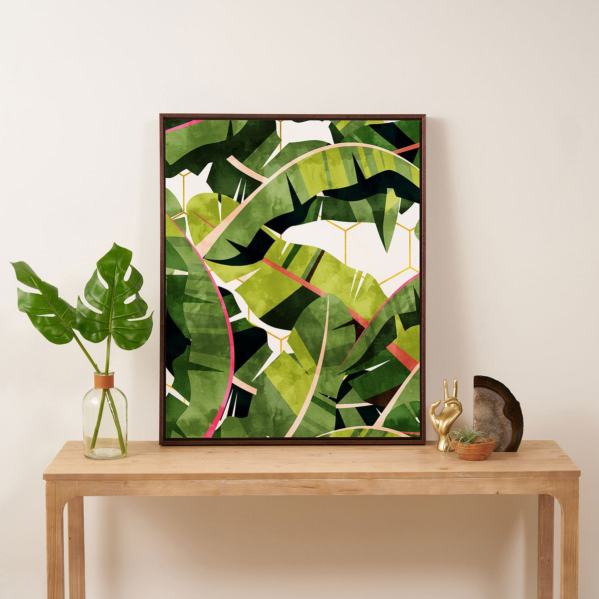 83 Oranges Banana Leaf Salad Art Canvas