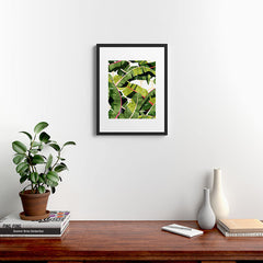 83 Oranges Banana Leaf Salad Framed Art Print