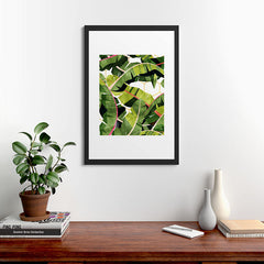 83 Oranges Banana Leaf Salad Framed Art Print