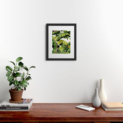 83 Oranges Banana Leaf Salad Framed Art Print