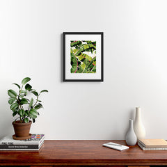 83 Oranges Banana Leaf Salad Framed Art Print