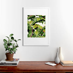 83 Oranges Banana Leaf Salad Framed Art Print