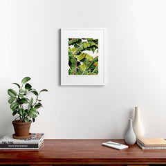 83 Oranges Banana Leaf Salad Framed Art Print
