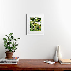 83 Oranges Banana Leaf Salad Framed Art Print