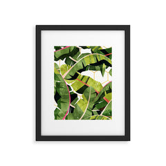 83 Oranges Banana Leaf Salad Framed Art Print