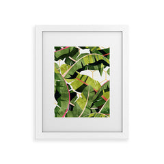 83 Oranges Banana Leaf Salad Framed Art Print