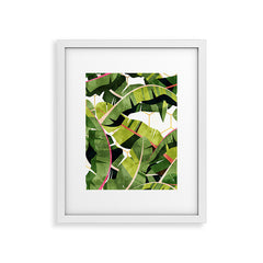 83 Oranges Banana Leaf Salad Framed Art Print