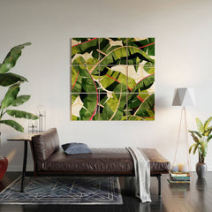 83 Oranges Banana Leaf Salad Wood Wall Mural