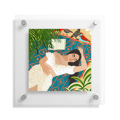 83 Oranges Beach Read Sleep Repeat Floating Acrylic Print