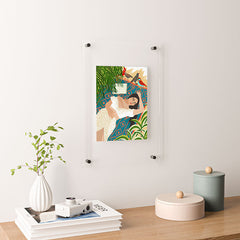 83 Oranges Beach Read Sleep Repeat Floating Acrylic Print