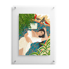 83 Oranges Beach Read Sleep Repeat Floating Acrylic Print