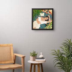 83 Oranges Beach Read Sleep Repeat Framed Wall Art