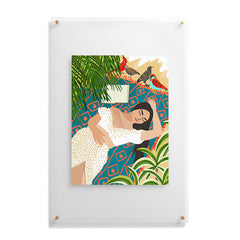 83 Oranges Beach Read Sleep Repeat Floating Acrylic Print