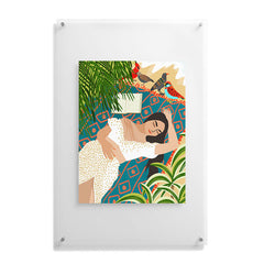 83 Oranges Beach Read Sleep Repeat Floating Acrylic Print