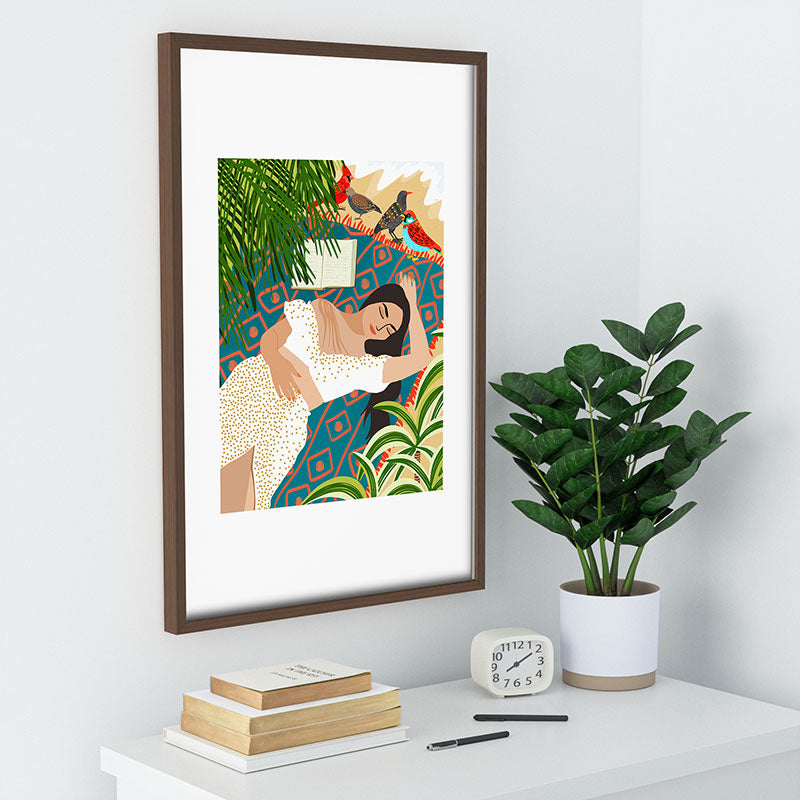 83 Oranges Beach Read Sleep Repeat Recessed Framing Rectangle